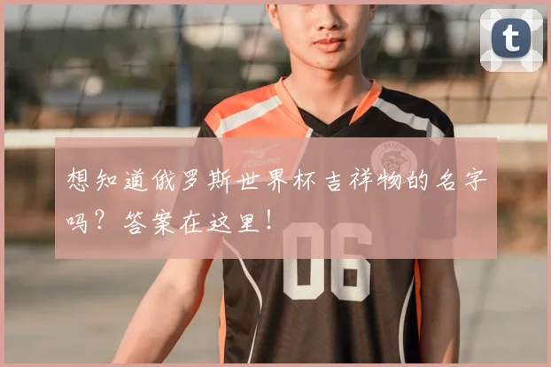 想知道俄罗斯世界杯吉祥物的名字吗?答案在这里!